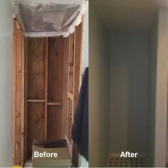 Drywall-Before-After-Water-damage-repair2-555x555